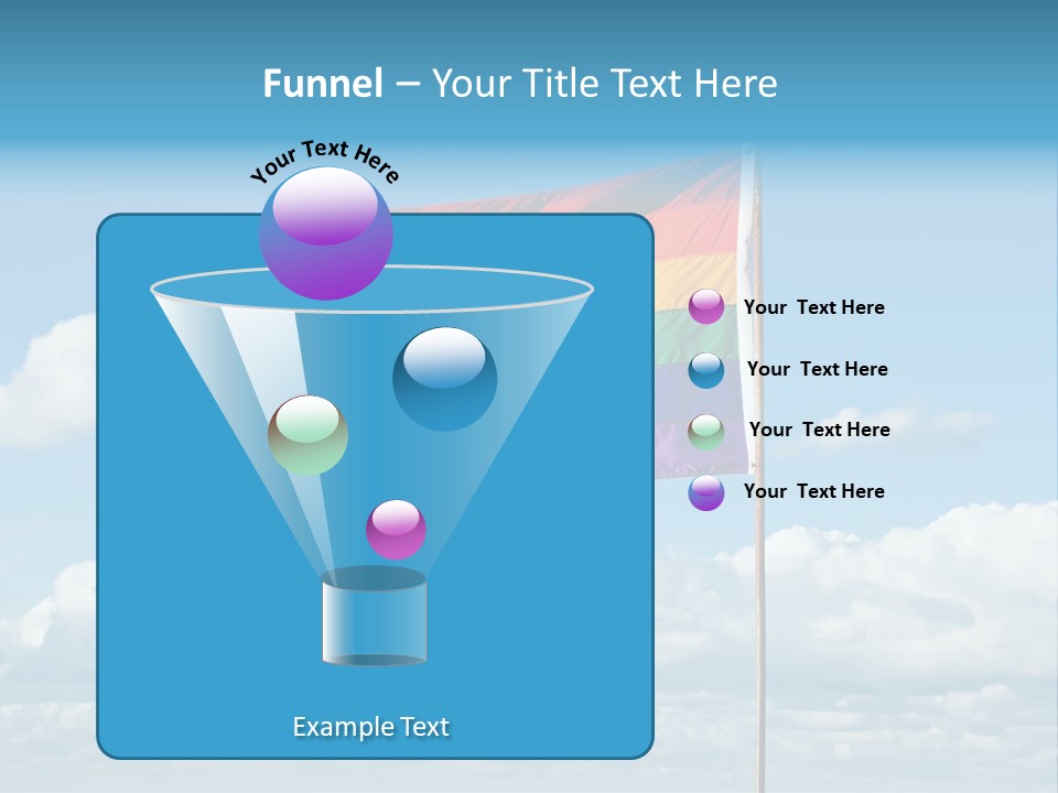 A Rainbow Flag Is Flying In The Sky PowerPoint Template