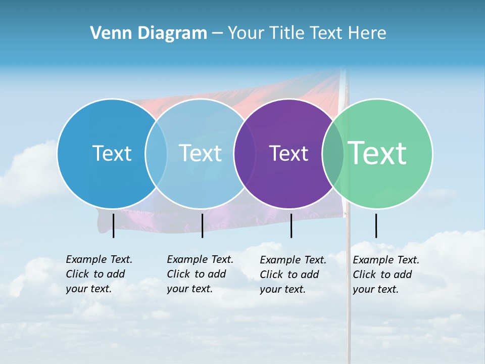A Rainbow Flag Is Flying In The Sky PowerPoint Template
