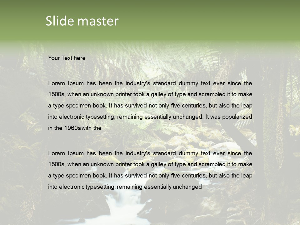 Australia Waterfall National PowerPoint Template