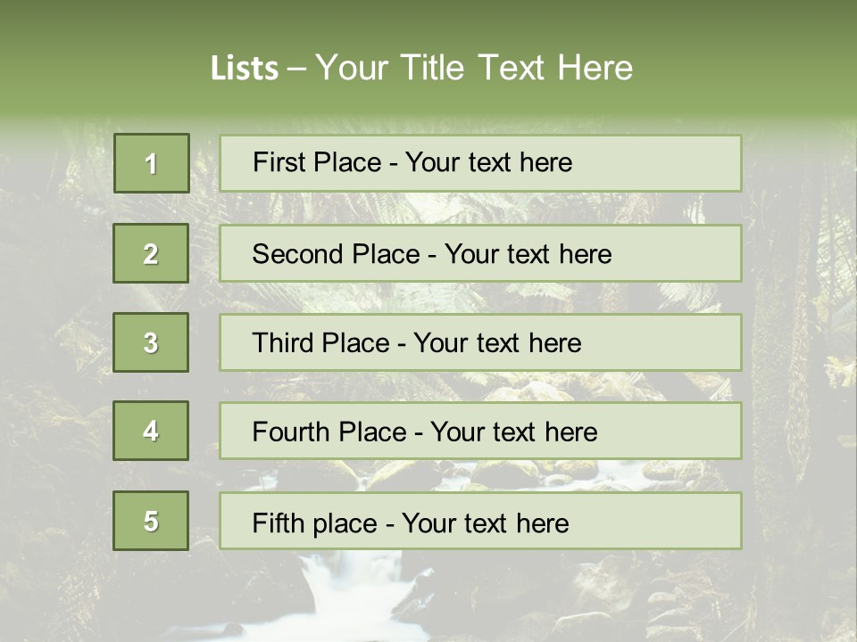 Australia Waterfall National PowerPoint Template