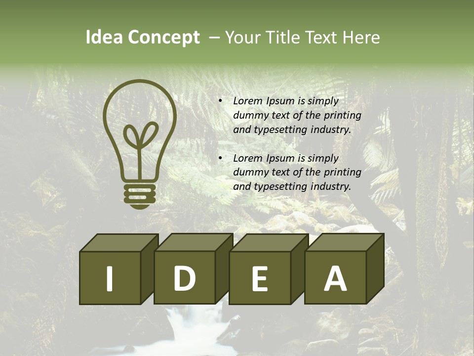 Australia Waterfall National PowerPoint Template