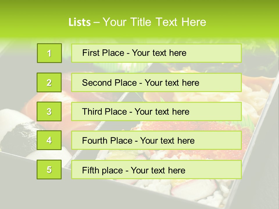 Gari Dish Nigiri PowerPoint Template