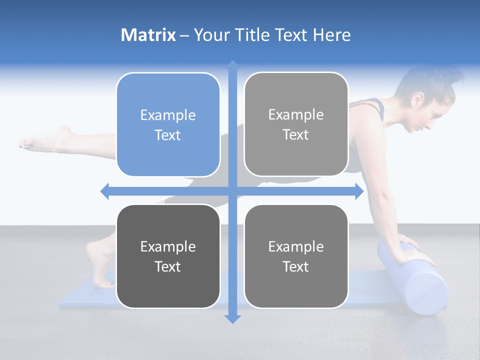 Trainer Woman Blue PowerPoint Template