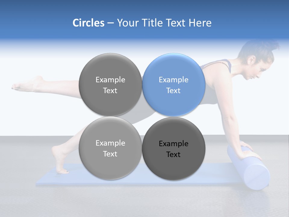 Trainer Woman Blue PowerPoint Template