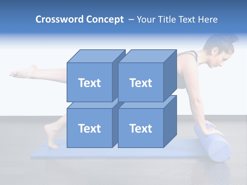 Trainer Woman Blue PowerPoint Template