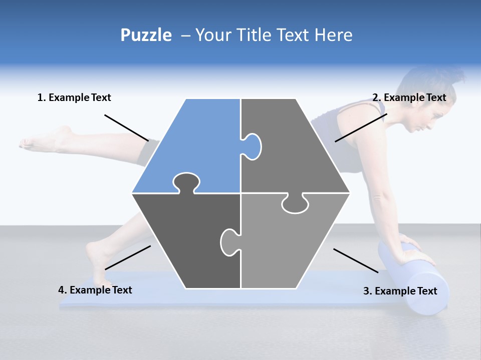 Trainer Woman Blue PowerPoint Template