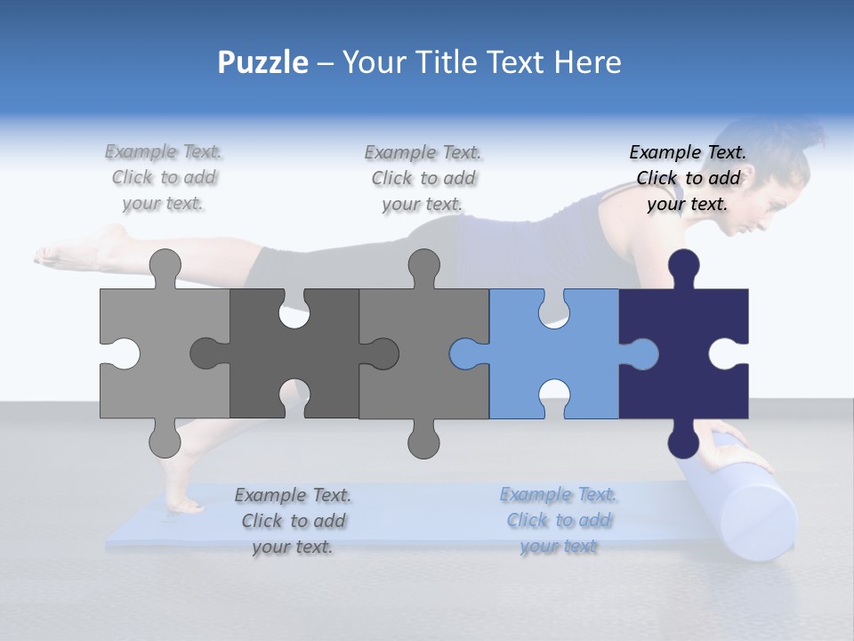 Trainer Woman Blue PowerPoint Template