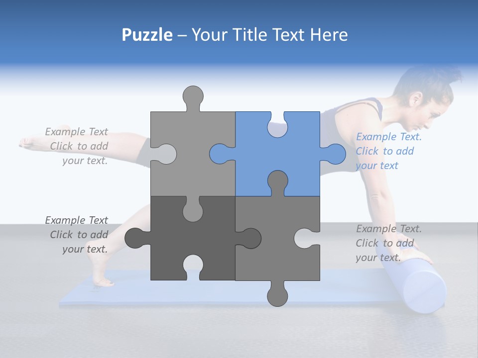 Trainer Woman Blue PowerPoint Template
