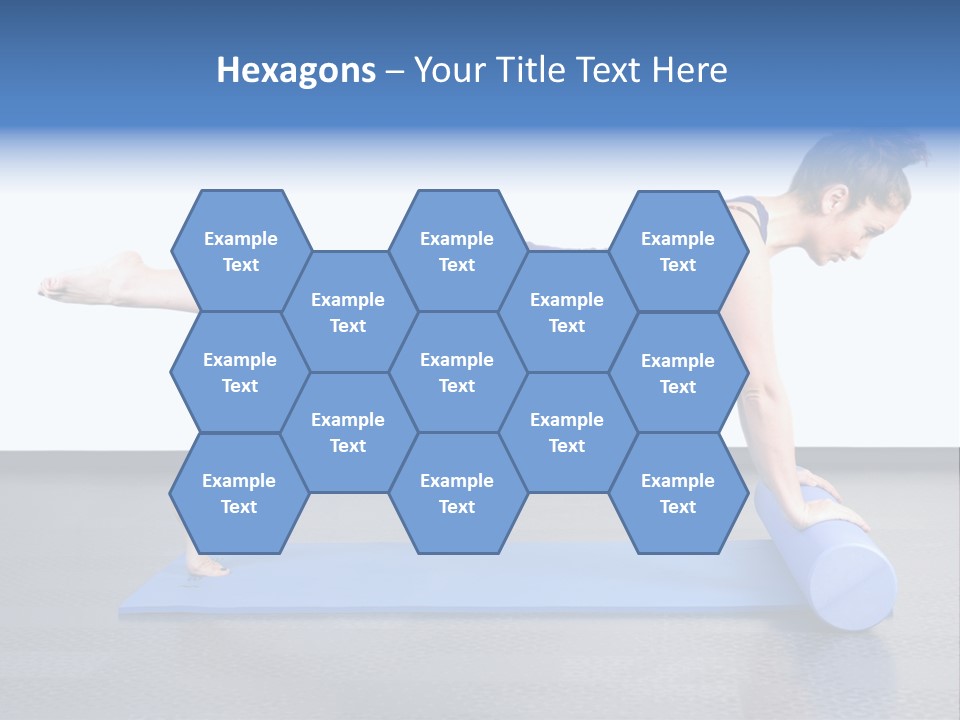 Trainer Woman Blue PowerPoint Template