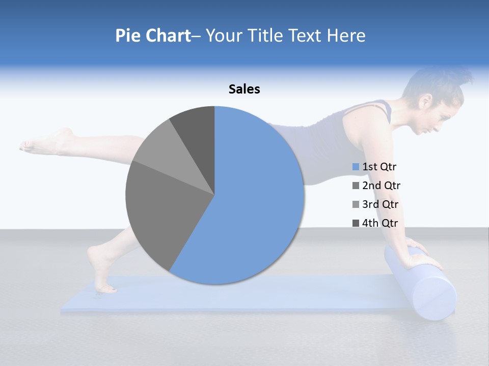 Trainer Woman Blue PowerPoint Template