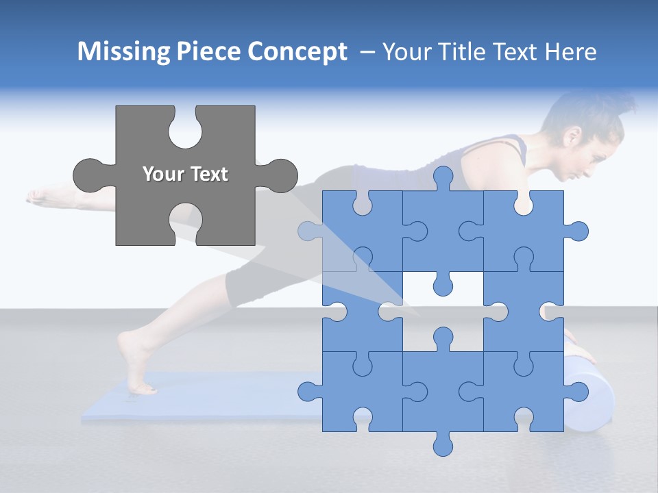 Trainer Woman Blue PowerPoint Template