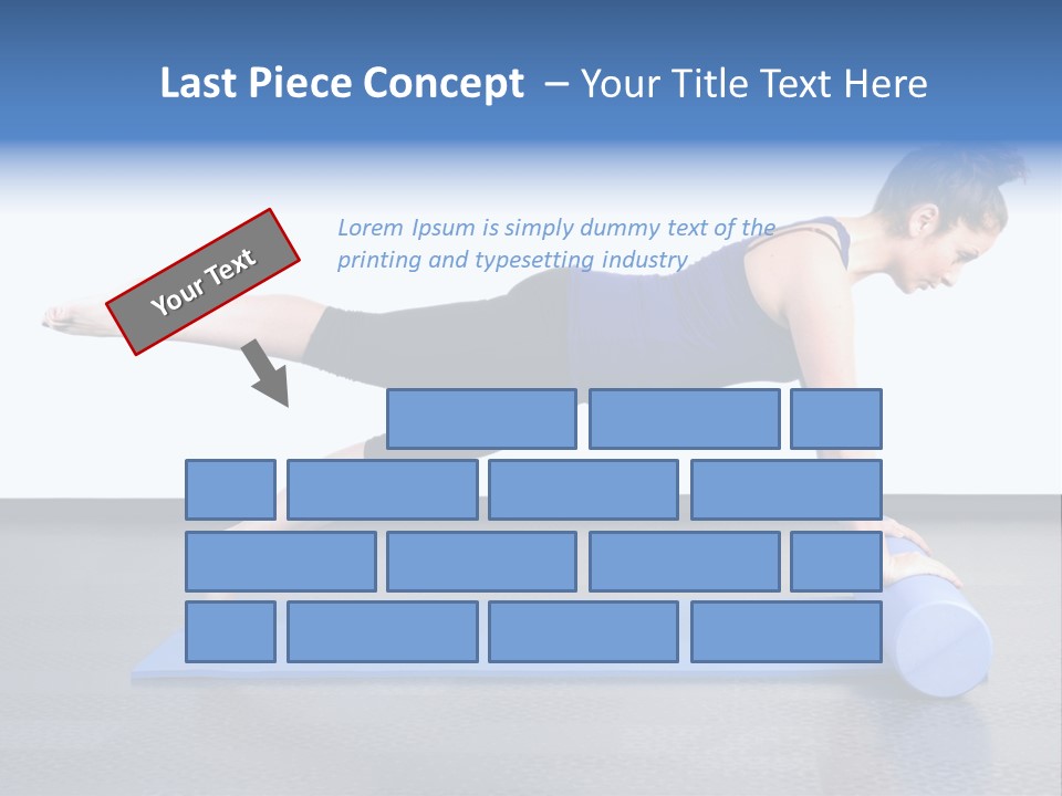 Trainer Woman Blue PowerPoint Template