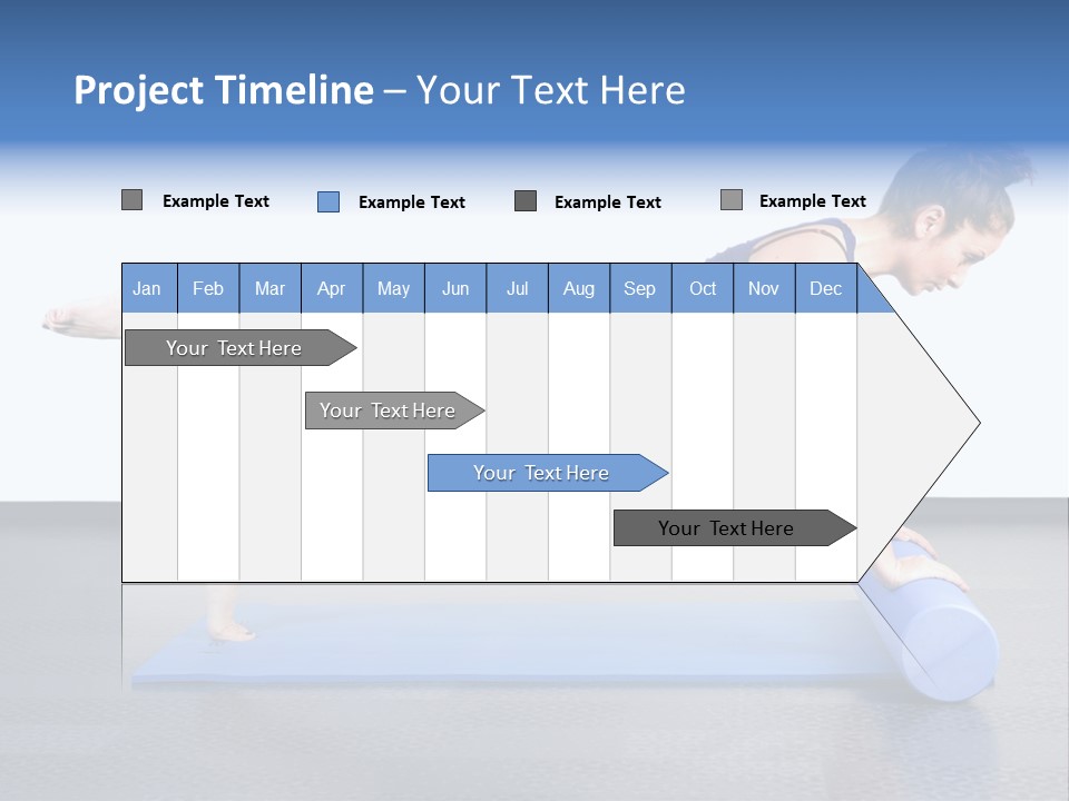 Trainer Woman Blue PowerPoint Template