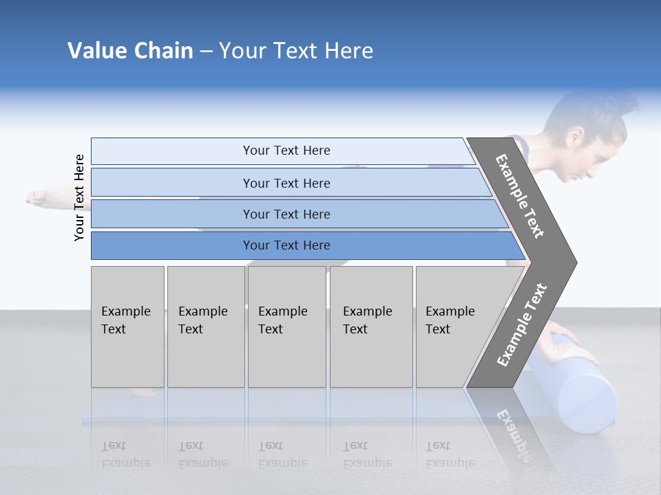 Trainer Woman Blue PowerPoint Template