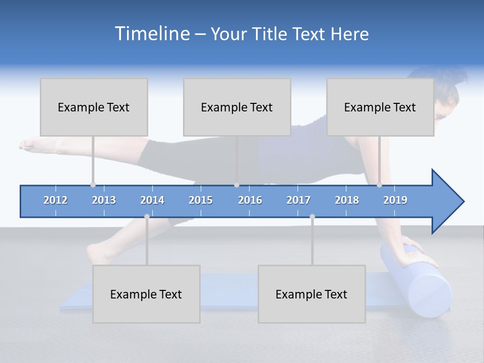 Trainer Woman Blue PowerPoint Template