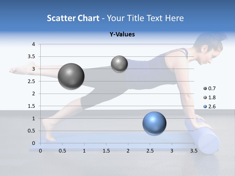 Trainer Woman Blue PowerPoint Template