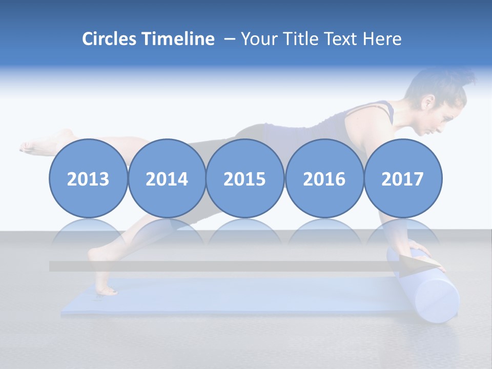 Trainer Woman Blue PowerPoint Template