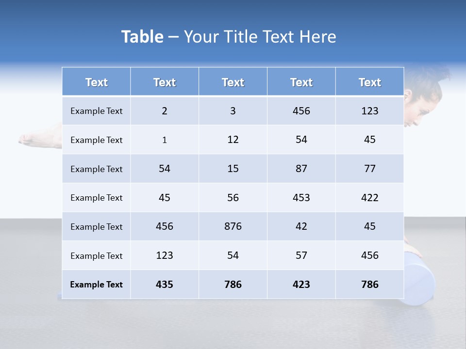 Trainer Woman Blue PowerPoint Template