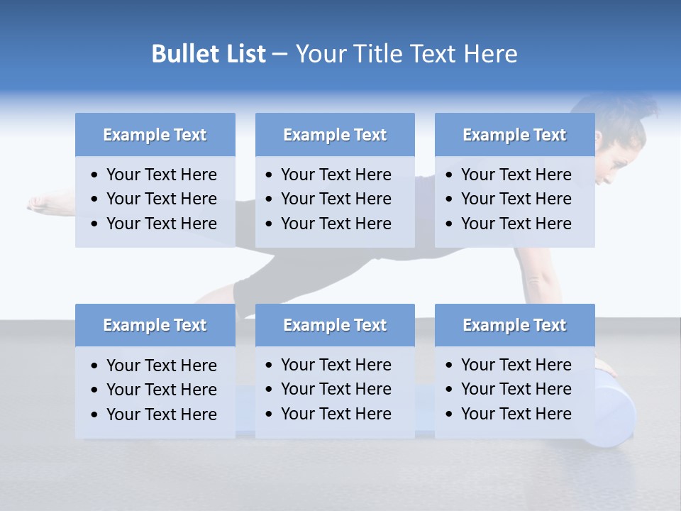 Trainer Woman Blue PowerPoint Template