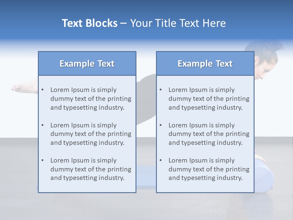 Trainer Woman Blue PowerPoint Template