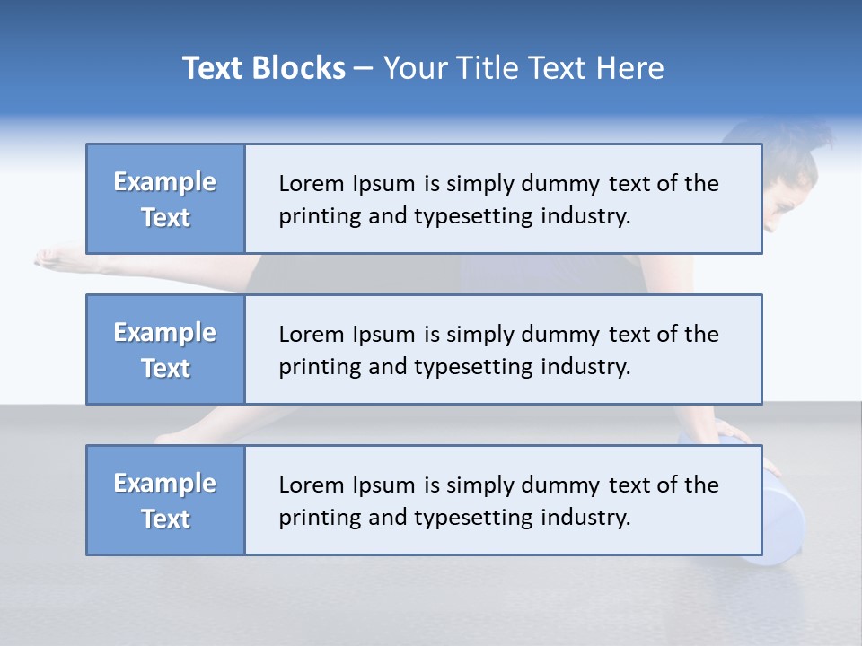 Trainer Woman Blue PowerPoint Template