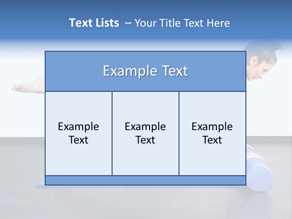 Trainer Woman Blue PowerPoint Template