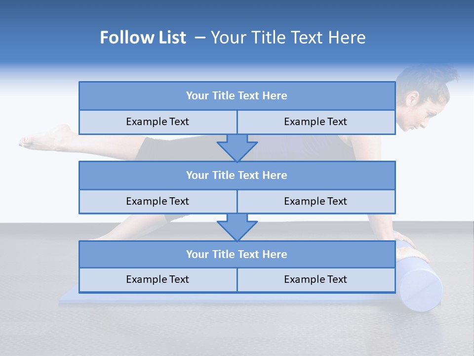 Trainer Woman Blue PowerPoint Template