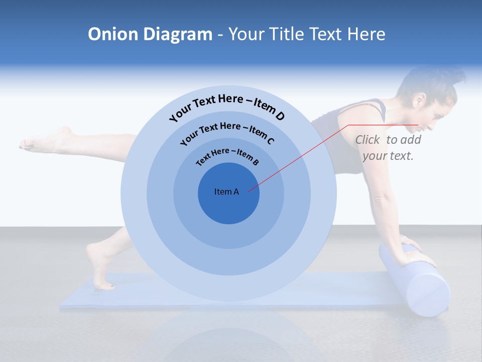 Trainer Woman Blue PowerPoint Template