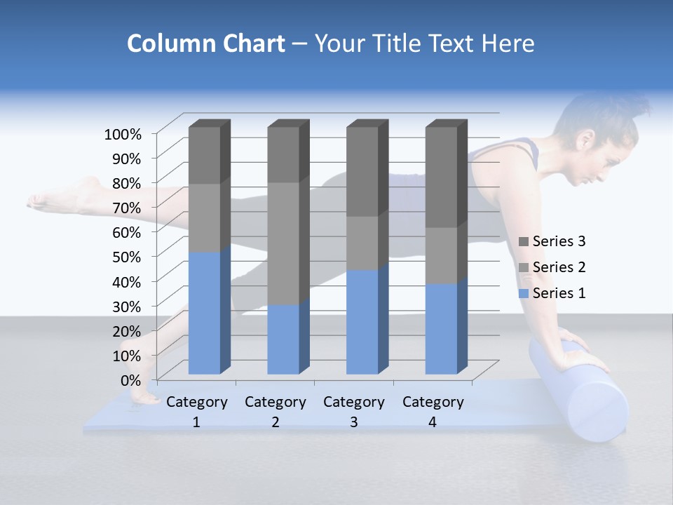 Trainer Woman Blue PowerPoint Template