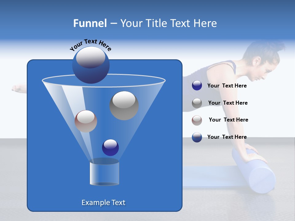 Trainer Woman Blue PowerPoint Template