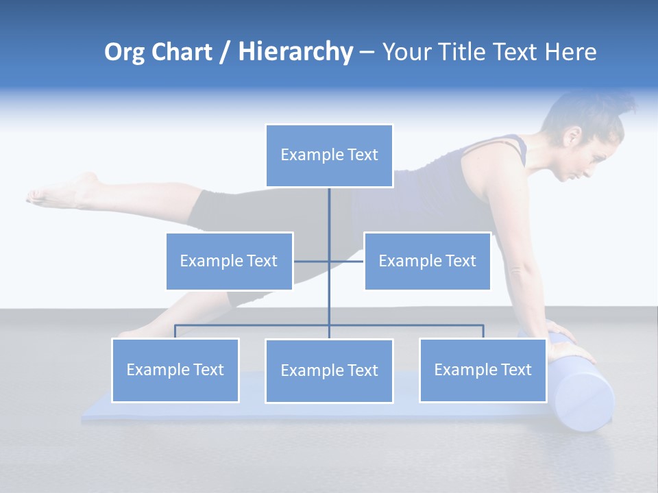 Trainer Woman Blue PowerPoint Template