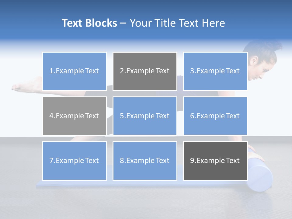 Trainer Woman Blue PowerPoint Template