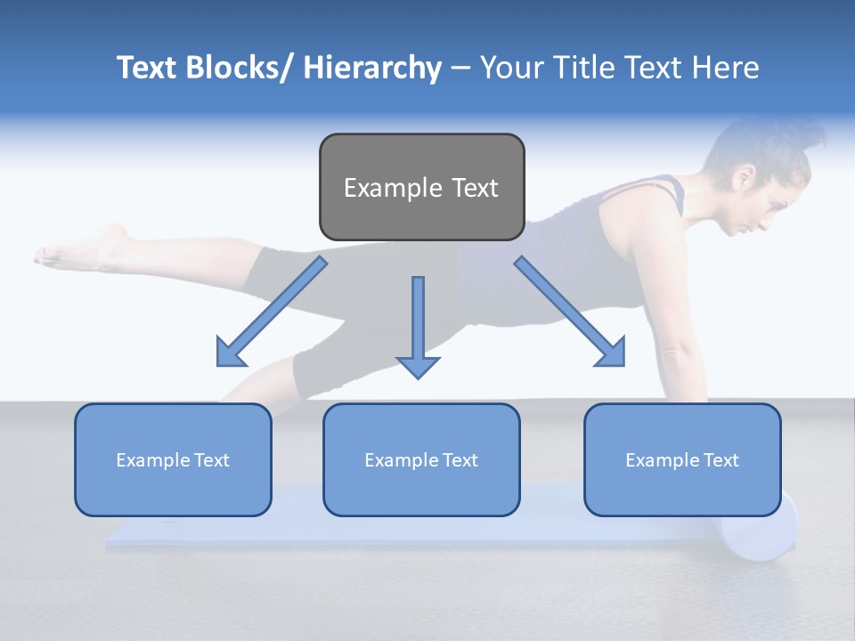 Trainer Woman Blue PowerPoint Template