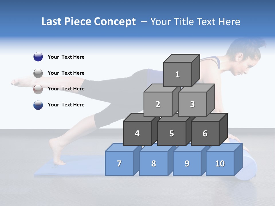 Trainer Woman Blue PowerPoint Template