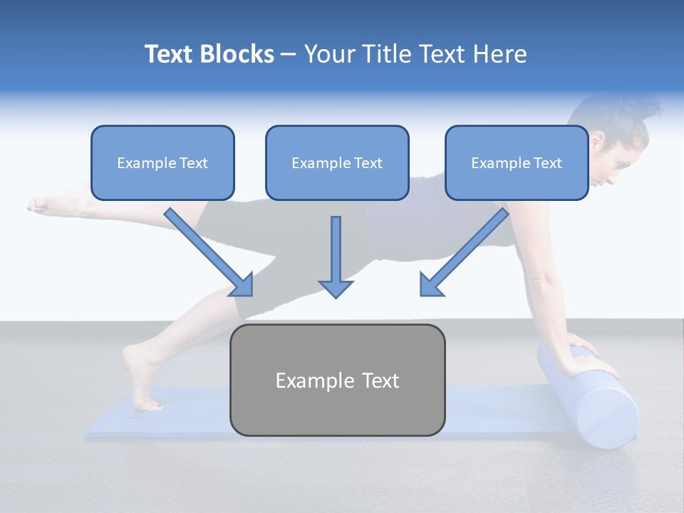 Trainer Woman Blue PowerPoint Template