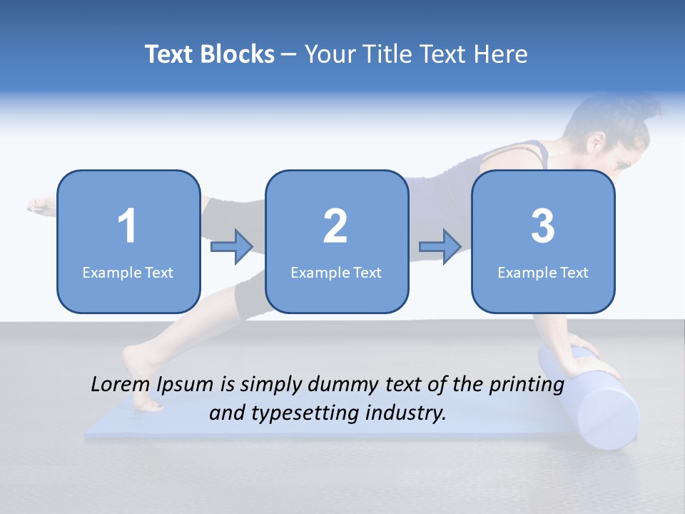 Trainer Woman Blue PowerPoint Template