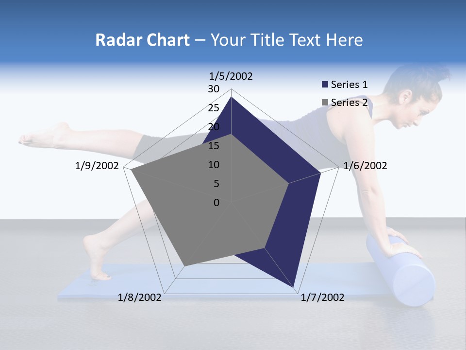 Trainer Woman Blue PowerPoint Template