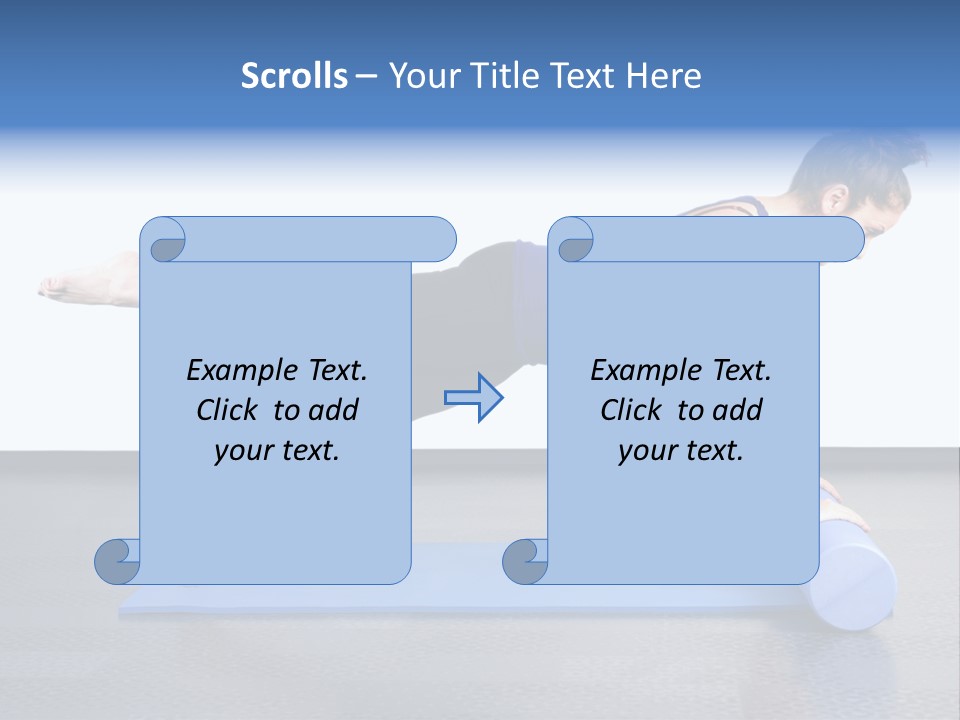 Trainer Woman Blue PowerPoint Template