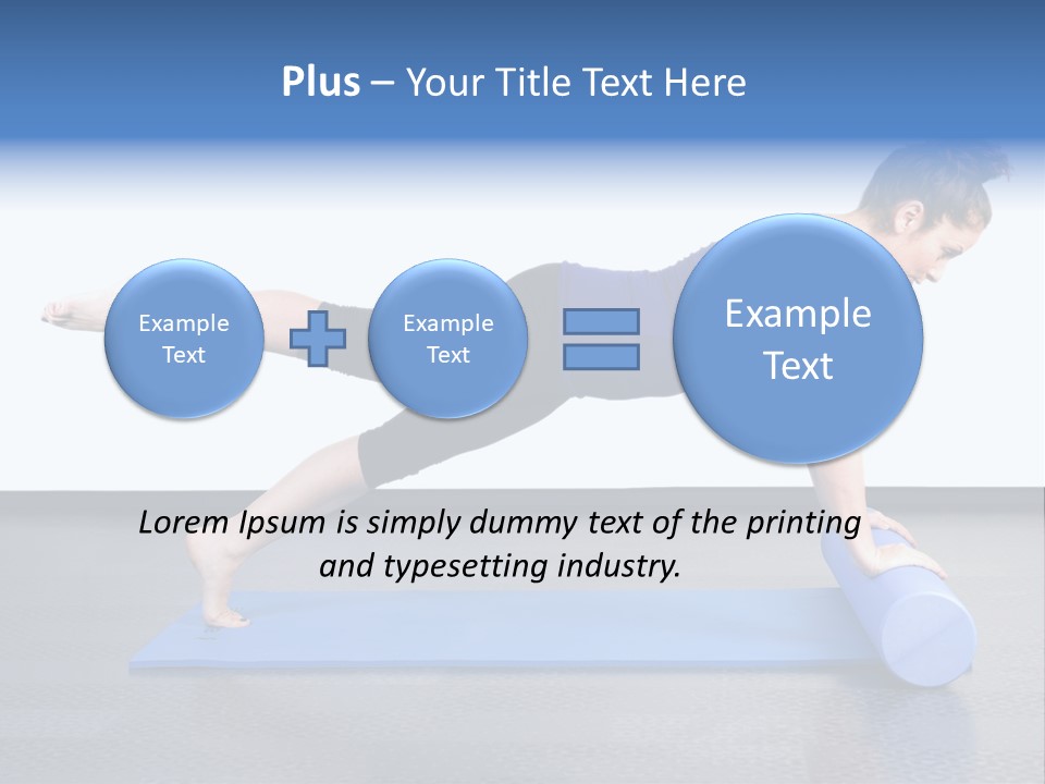 Trainer Woman Blue PowerPoint Template