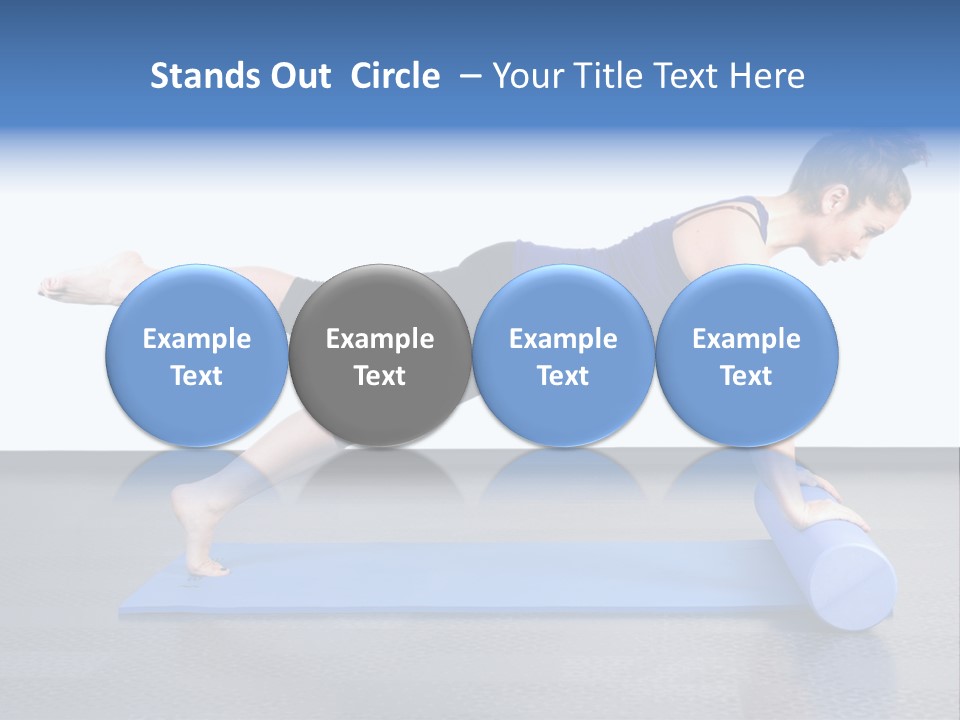 Trainer Woman Blue PowerPoint Template