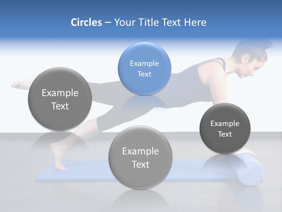 Trainer Woman Blue PowerPoint Template