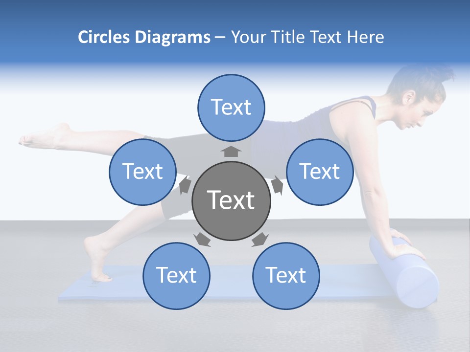 Trainer Woman Blue PowerPoint Template