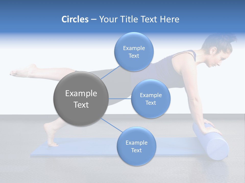 Trainer Woman Blue PowerPoint Template