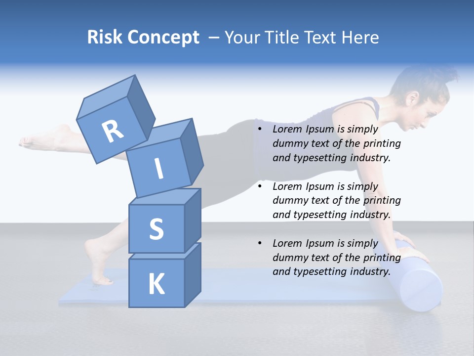 Trainer Woman Blue PowerPoint Template