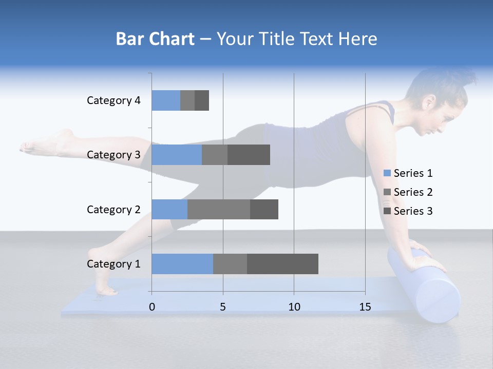 Trainer Woman Blue PowerPoint Template