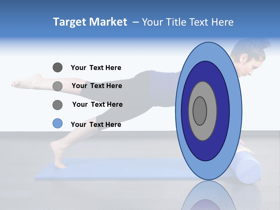 Trainer Woman Blue PowerPoint Template