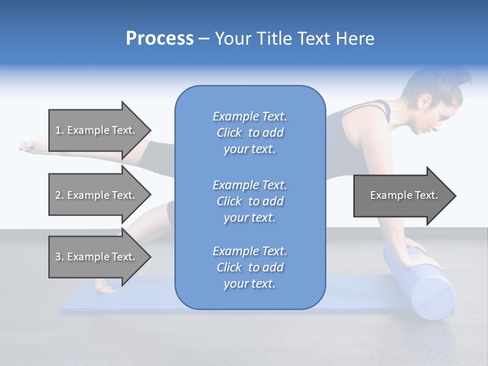 Trainer Woman Blue PowerPoint Template