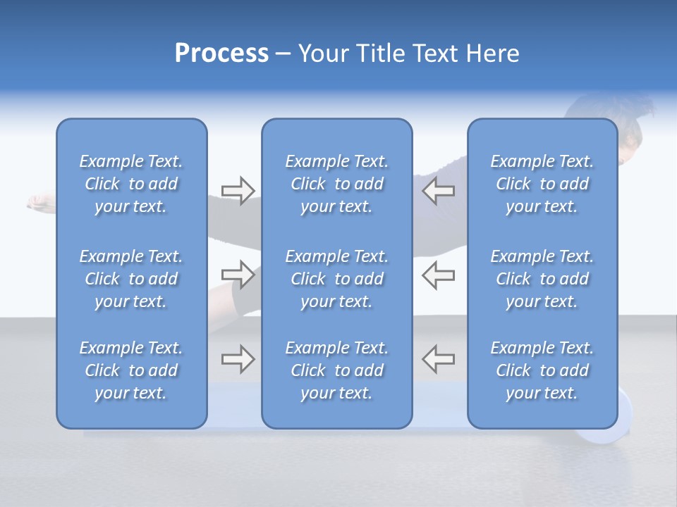 Trainer Woman Blue PowerPoint Template