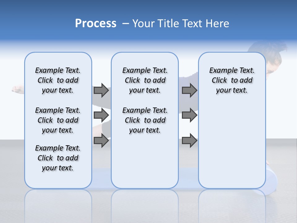 Trainer Woman Blue PowerPoint Template
