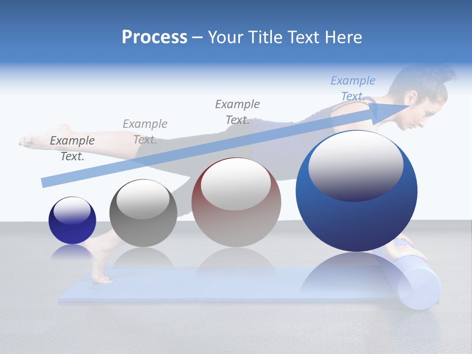 Trainer Woman Blue PowerPoint Template